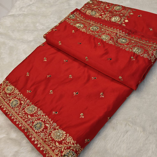 Banarasi Katan Satin Saree with Hand Zardozi Work