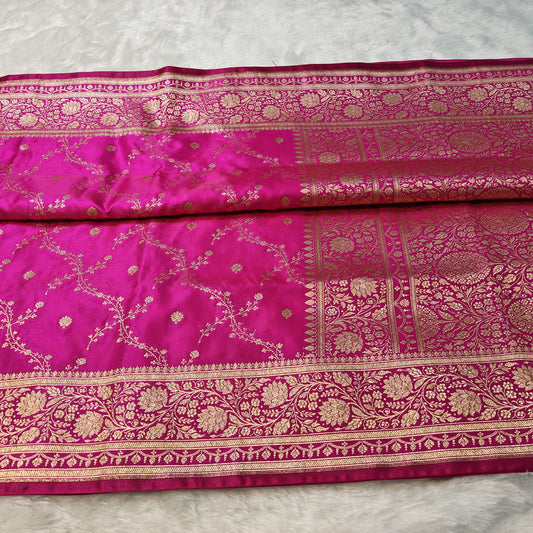Fancy Satin Silk Saree in Pink