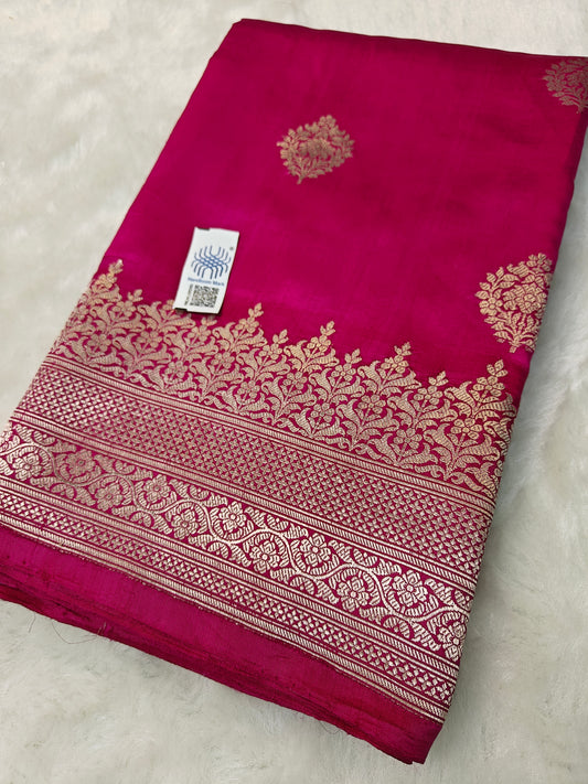 Pure handloom raw mango silk saree