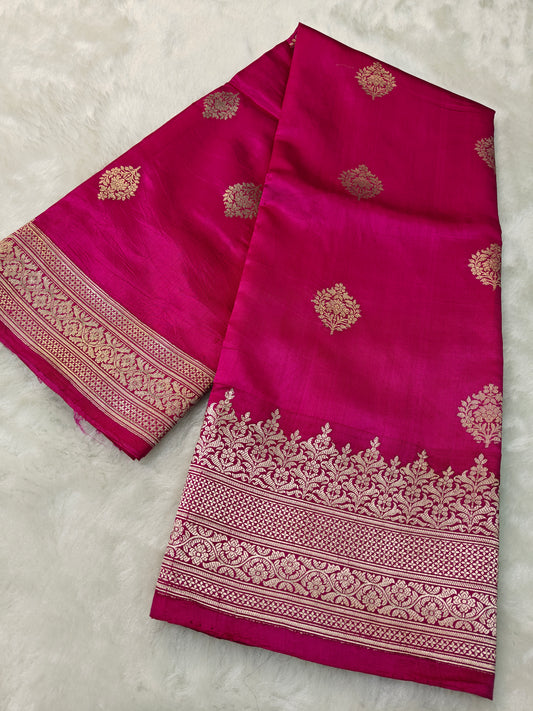 Pure handloom raw mango silk saree