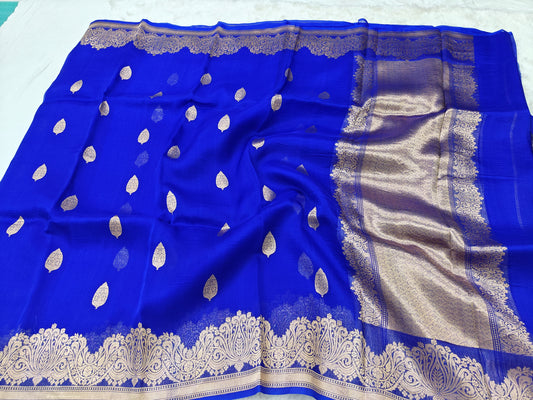 Pure handloom kora organza silk saree