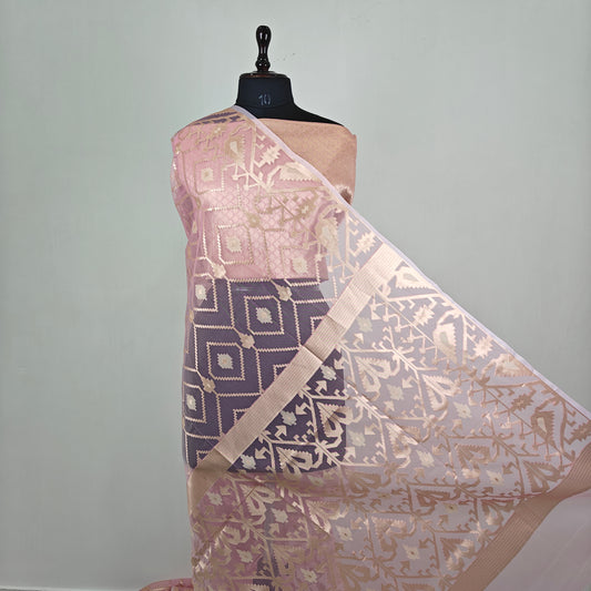 Organza muslin jamdani saree