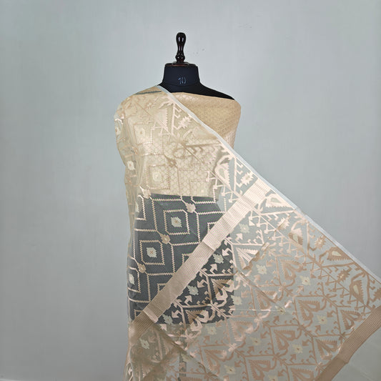 Organza muslin jamdani saree