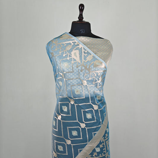 Organza muslin jamdani saree