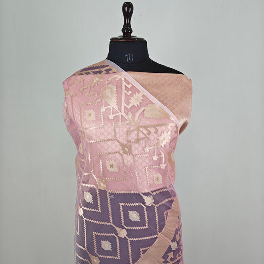 Organza muslin jamdani saree